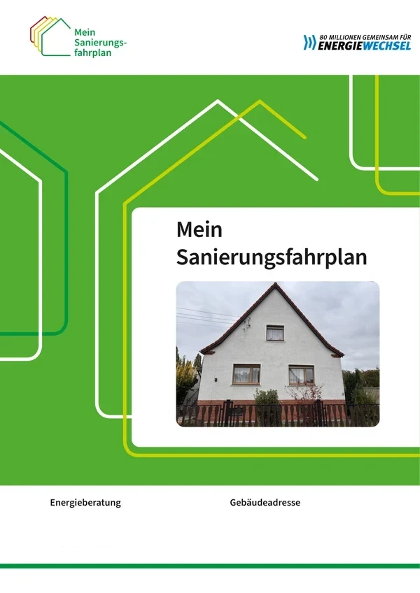 Beispiel-Deckblatt eines individuellen Sanierungsfahrplans (iSFP)